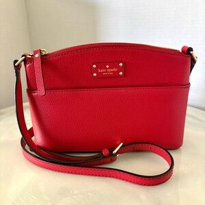 Kate Spade Grove Street Millie Leather Red Small Crossbody- bag
